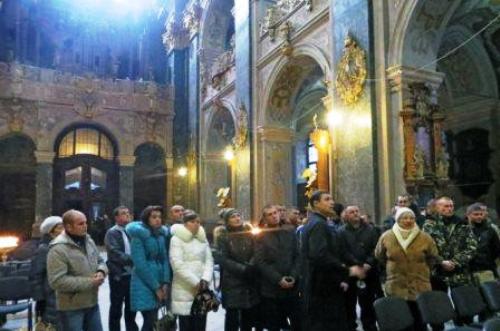 Львів: воїни АТО молилися за мир в Україні у Гарнізонному храмі